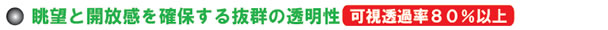 抜群の透明性