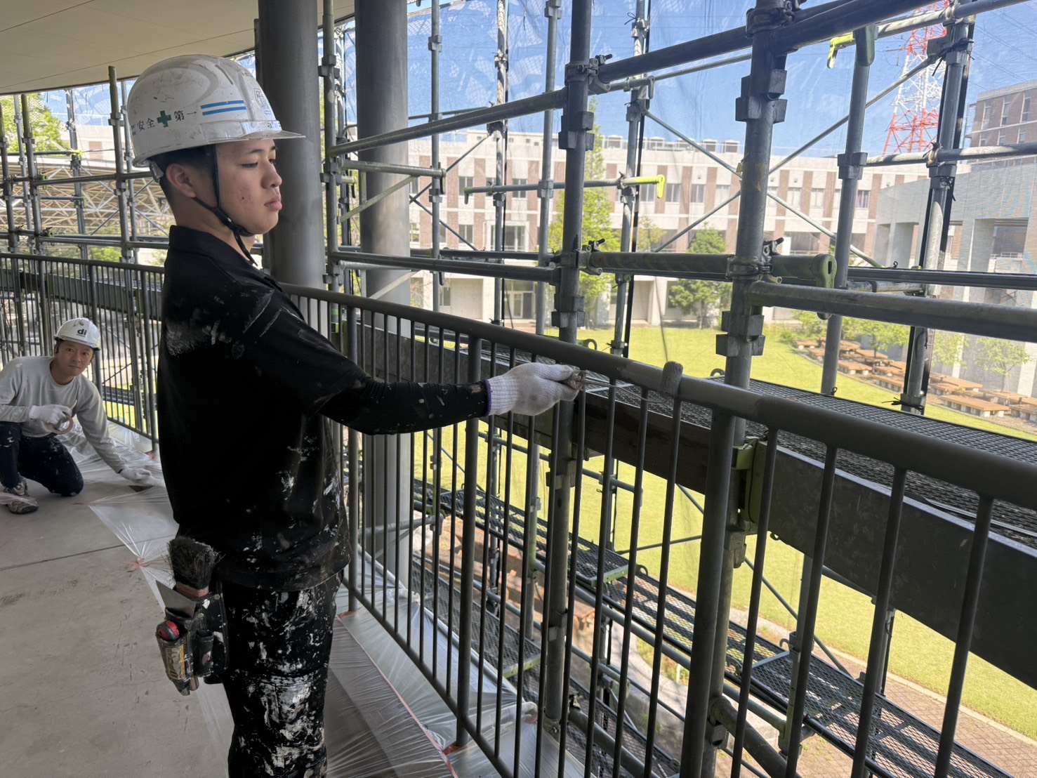 某大学C棟外壁補修工事状況のお知らせpart2